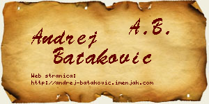 Andrej Bataković vizit kartica